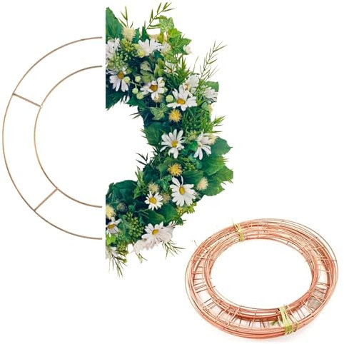 Caliko 20 Pcs 12 Inch Wreath Ring, Metal Wire Wreath Frame for Wreath Making Supplies Floral Craft,DIYs & Front Door Decor |Wreath Base for New Year Halloween Valentines & Christmas Wreath Making Kit.