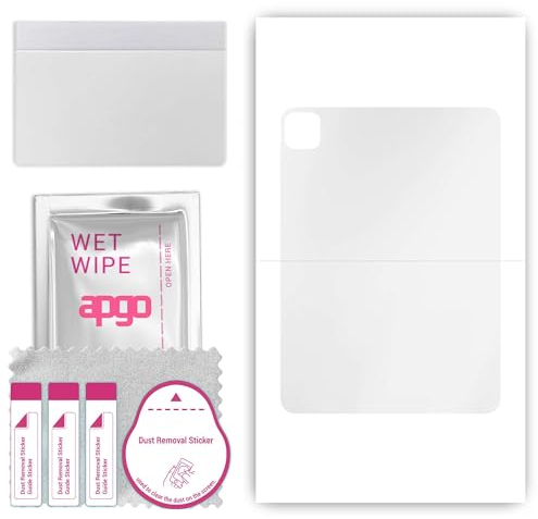 apgo Rückseite Schutzfolie, klar, kompatibel mit Apple iPad Pro 11 2022, Hinten Hydrogel-Displayschutzfolie mit Positionierhilfe, Kratzfest, einfache Montage