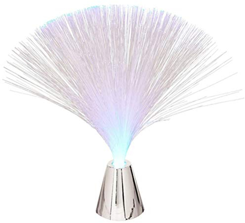 Bunte Glasfaser-Lichter, Farbwechselnde LED-Dekoration aus Kunststoff für Zuhause, Party, Festival (SILVER)