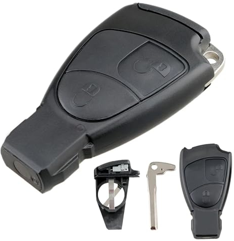 Kesiku Mercedes Schlüssel für Mercedes W169 W203 W209 W210 W211 W245 W270, A B C E M R S CL CLK SL SLK Klasse Fernbedienung, Schlüsselgehäuse W245, 2 Tasten Autoschlüssel W169 - 1 Stück