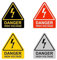 Warnschild Danger High Voltage Electrical Warning Sign, 10,2 cm – Hochspannungs-Warnaufkleber, Arbeitsschutzaufkleber