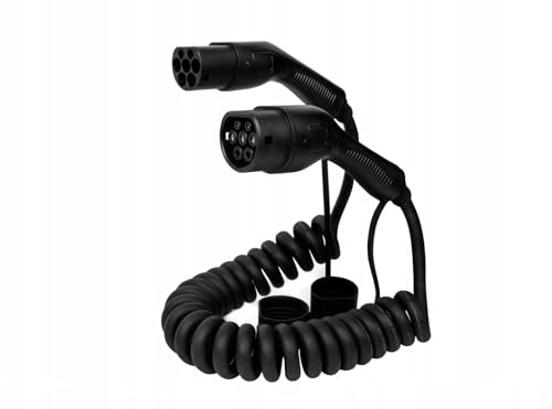Cavo a spirale Defenzo Spiro AC22, tipo 2, lunghezza 5 m, 22 kW, custodia inclusa
