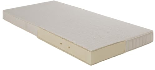 allnatura Naturlatex-Matratze - 90x200 cm, Firm (H4), Höhe: 14 cm - 5-Zonen-Stützsystem mit integrierter Schulterabsenkung - In Deutschland hergestellt mit 100% Naturkautschuk