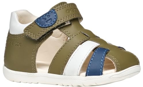 Geox B SANDAL MACCHIA BOY, Sandale garçon, Pistachio/White,