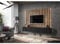 Paris Prix Ensemble Meuble TV Verti 180cm Noir & Naturel