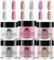 EBANKU 6PCS Rosa Acryl Pulver - Große Kapazität Professionelle Nagel Pulver für Verlängerung, Nagelschnitzen, Lang Anhaltend, Keine Nagellampe Erforderlich