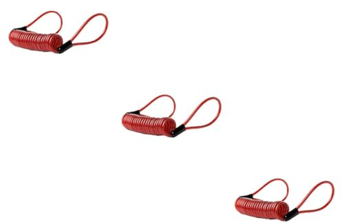 iplusmile 3 STK Kabel Für Fahrradscheibenschloss Bremsscheibenschloss Für Motorräder Kombinations-fahrradschloss Disc-Kabel Scheibe Scheibe Disc-Lock-draht Fahrrad-erinnerungsseil Rot