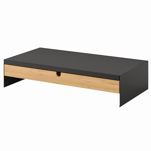 sarcia.eu ELLOVEN Soporte de monitor con cajón, antracita 004.851.01
