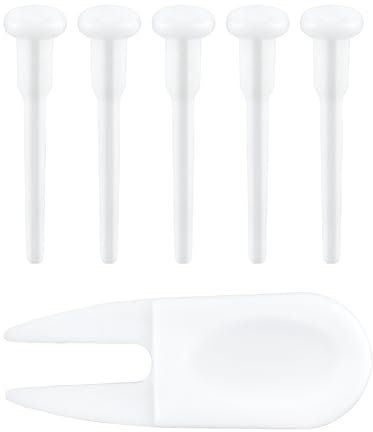 Desenda 6 PCS Yoga Ball Replacement Plugs and Plug Puller Kit, Pilates Ball Air Stopper Large Yoga Ball Air Plug Valve Nozzles Pin Exercise Ball Plug Removal Devices