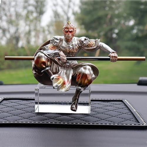 Black Myth Wukong-Statue, Wukong-Figur, Wukong-Goku-Actionfigur, Sun Wukong-Stab, Monkey King-Statue, Monkey King-Aquarium-Dekor, Monkey-Ornament-Skulptur, Büro-Arbeitszimmer-Auto-Dekoration(A)