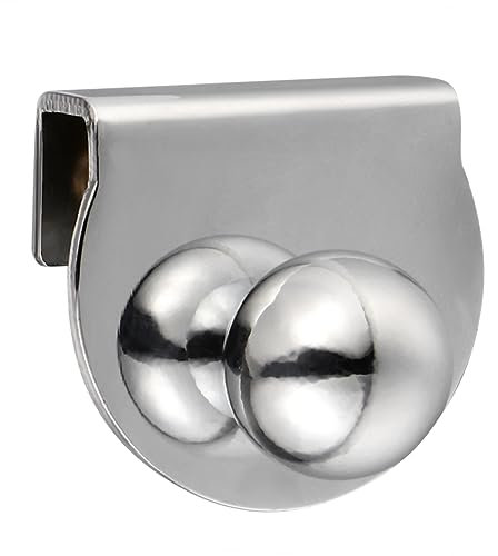 jojofuny Creative No-Drill Pull Knob for Glass Doors Thick Glass Handle Easy Installation for Kitchen Cabinets and Bathroom Sliding Doors Finish