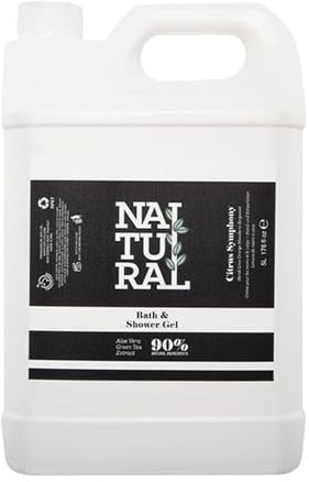 Taylor of London Bath & Shower Gel 90% Natural, 5 L Refill | Bulk refill container helps reduce single-use plastic waste while keeping washrooms stocked and ready for guests.