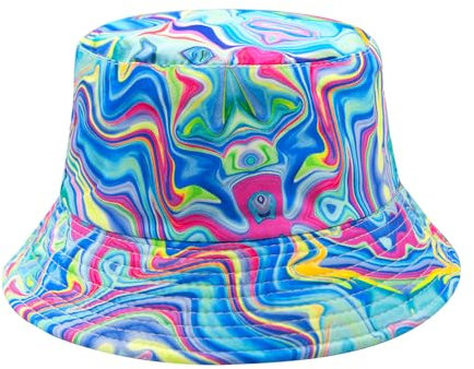 YAMEIZE Trendy Bucket Hat Sommer für Damen Herren Teens Double-Side Fischerhüte Stylish Reversible Eimer Hut Pilz Hut Sonne Wandern Strand Outdoor