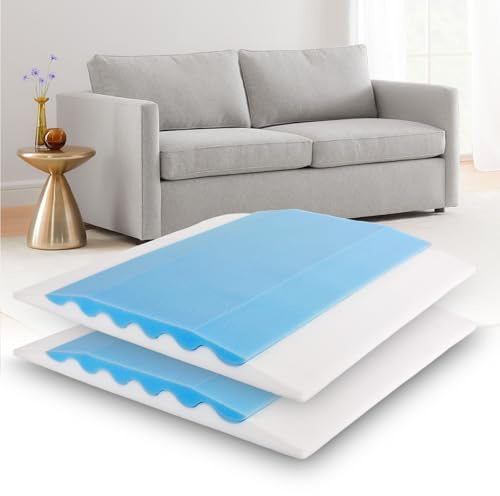 LIFVEAN Verbessertes gewelltes doppellagiges Sofakissen, Couchstütze für schlaffe Kissen, um schlaffe Sitze zu reparieren, schlaffe Sitze anzuheben, die Lebensdauer der Couch zu verlängern, 2er-Set