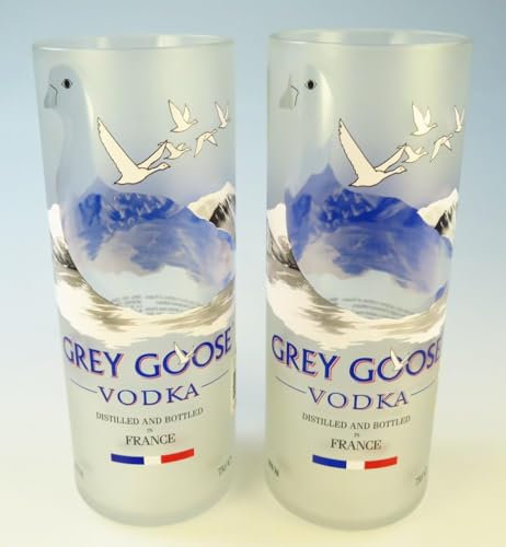 GoGiftid Lot de 2 verres à vodka recyclés en verre écologique pour cocktails, mélangeurs et jus de fruits - Fait à la main - Cadeau durable pour les amateurs de vodka - 500 ml
