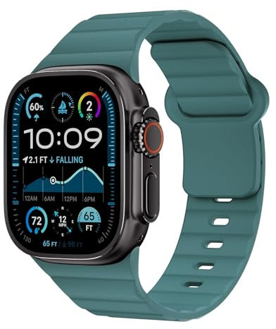 Deporte Band para Correa Apple Watch Ultra/2 49mm 40mm 42mm 38mm 41mm 44mm 45mm 46mm Hombre Mujer,Respirable Sumergible Silicona Pulsera de Reloj para iWatch Correas Series 10 9 8 7 6 5 4 3 SE 2nd