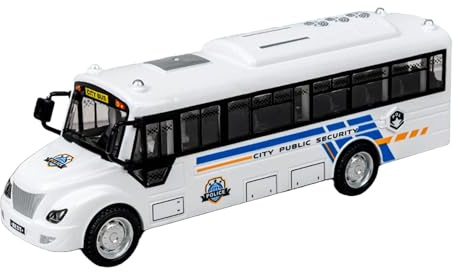 harayaa Giocattolo per Autobus Modello di Autobus 1:12 Divertente e Creativo Giocattolo per la coordinazione Occhio-Mano per Bambini per Feste, Bianco