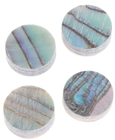 Runde Gitarrenpunkte 6mm Abalone für Ukulele Bassgriffbrett | 20 Stück, Runde 6-mm Form, Muschel Einlagen, Geeignet für Instrumente und Dekoration