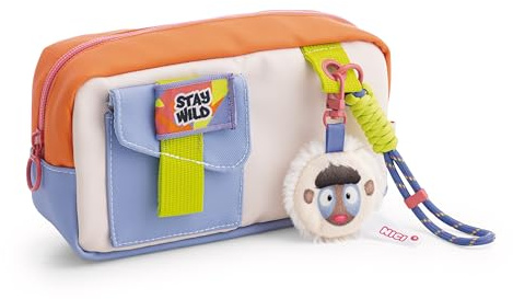 NICI Mäppchen Mandrill 12x22x6cm - beige - Federmäppchen für Mädchen und Frauen, Schultäschchen, Büro- oder Kosmetikmäppchen | 62757
