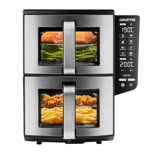 Gourmia Freidora de aire de doble piso 10.4L, GAF1180