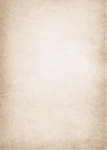 moobluum 100 Blatt Vintage Retro Papier, DIN A4, 200 g/m², extra stark, beidseitig bedruckt, Bastel- und Briefpapier, Urkunden, Dokumente, Speisekarten, für Inkjet, Laserdrucker und Kopierer