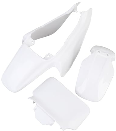 OEBUAFI ABS Plastic Mudguard Fairing Kit, Front Number Plate Body Panel Mudguard Replacement with White Components for Monkey Z50R Baja 1988 1999