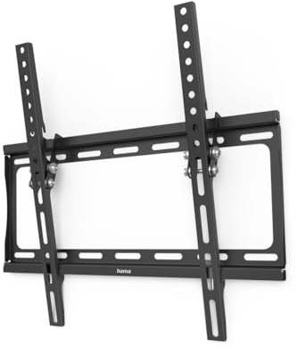 Hama TV Wandhalterung neigbar 32–75 Zoll (81–191 cm) – flach 2,4 cm, bis 35 kg, VESA 400x400 – Ultra Slim TV Halterung mit Montagezubehör