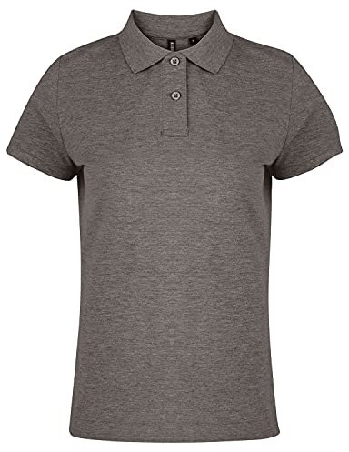 Asquith & Fox Women's Polo Shirt, Grey (Charcoal 000), 18 (Size:2XL)