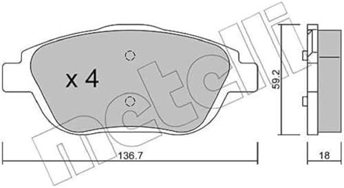 metelligroup 22-0852-0 - Made in Italy - Bremsbeläge