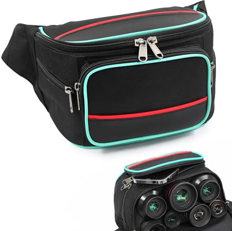 Astromania Multipurpose Telescope Bag, Telescope Accessory Bumbag for 1.25 & 2 Inch Eyepiece, Portable Padded Storage & Carrying Case and Bag for Telescope Eyepiece Set with Adjustable Shoulder Strap