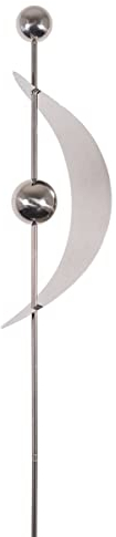 CIM Gartenstecker - Mirror 2K Edelstahl Bogen L – Abmessung: 11,5 x 8,5 x 117cm – mit hochglanzpolierten Edelstahlkugeln – Vielseitige Haus und Gartendekoration