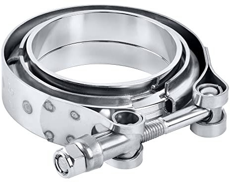 Evil Energy V Band Clamp with Flange Male Female Stainless Steel (4.0 Inch)