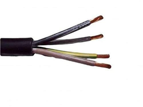 10M - Rubber Cable 4MM 4 CORE H07RN-F HO7RNF Tough Heavy Duty Cable