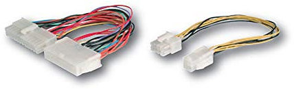SM-PC® PSU Adapter Kabel Set ATX -> EATX inkl. Stromadapter 4pol -> 8pol (322+636) #172