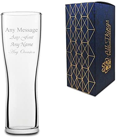 Personalised Engraved 13oz Aspen Glass, Gift Boxed, Personalise with Any Name and Message, Perfect for Beer Lovers, for Any Occasion