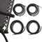 Bealuffe Ersatzschnüre für Zero Gravity Stühle 4 Kordeln Ersatzkordel Elastische Schnur Ersatzkabel Replacement Cords Ersatz-Schnürsenkel für Bungee Stuhl Liege Liegestuhl (Schwarz)