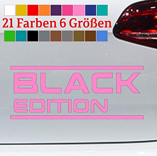 Generisch Black Edition Sticker Aufkleber Schwarze Perle Auto Love Car JDM Spruch Tuning in 6 Größen und 21 Farben