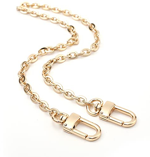 Xiazw Feine Geldbörse Kette Schulter Umhängeriemen Tasche Zubehör Charm Dekoration (Hell Gold, 45 cm)