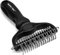Maxpower Planet Brosse Chien – Outil de démêlage double face – Râteau Pour Sous-Poil Pour Chien, Brosse Chat – Toilettage Du Chien –Démêlage Brosse Chien Poil Long – Noir