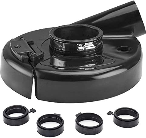 SDRTOP 7 Inch Universal Surface Dust Shroud Cover for Angle Grinder,Dustless Vacuum Dust Collection Cover with 4pcs Locating Ring,Used for Stone Concrete Grinder
