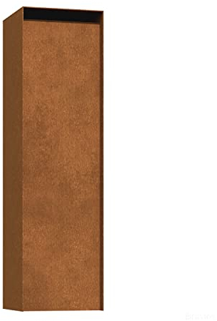 Briefkasten, Design Standbriefkasten Straight Corten aus Cortenstahl - Bravios