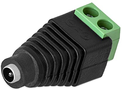 1x DC Buchse Hohlbuchse 1,35mm x 3,5mm Adapter auf Terminal Block 2 Pin Schraubbar Schraubklemme