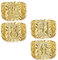 Milacolato 4Stk Herren Ring Vergoldeter Trauring Kanji Ringe Reich/Glück/Reichtum Ring Set Halloween Gold Klobige Ringe Verstellbar