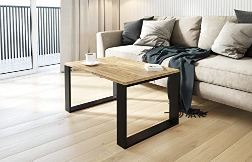 AKKE Couchtisch Wohnzimmertisch Beistelltisch Tisch Für Wohnzimmer Retro Wood 70 x 60 x 55