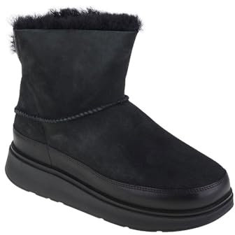Fitflop Gen-Ff Mini Double-Faced Shearling Boots, Stivaletto Donna, All Black, 37.5 EU