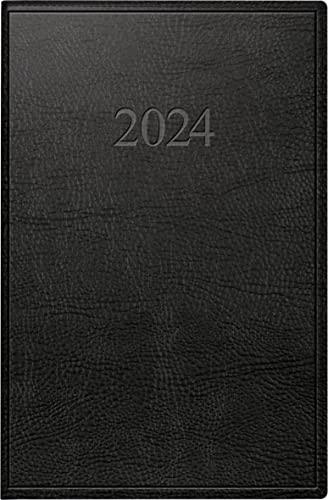 rido/idé Wochenkalender Modell partner/Industrie I 2024 2 Seiten = 1 Woche Blattgröße 7,2 x 11,2 cm schwarz