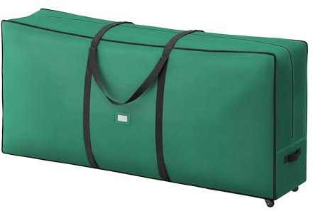 SONGMICS Aufbewahrungstasche für Weihnachtsbaum, Tragetasche auf Rollen, für Bäume bis zu 274 cm, für zerlegten Christbaum, längenverstellbare Griffe, 600D Oxford-Gewebe, waldgrün RXS004C01