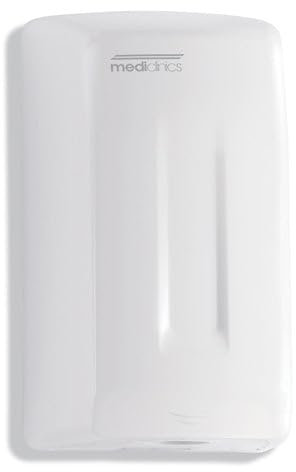 Mediclinics Asciugamani Elettrico Aria Calda Manuale in ABS Bianco Smartflow M04A