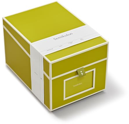 Semikolon 370080 CD- und Fotobox - 17,7 x 15,7 x 25,6 cm - für 10 x 15 cm Fotos - Cover matcha hell-grün