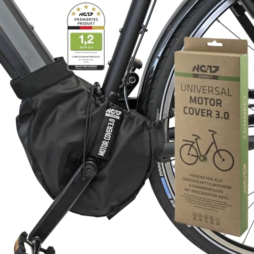 NC-17 EBike Motor Schutz 3.0│Nylon│für alle gängigen Mittelmotor-Modelle mit Akku im Unterrohr│E Bike Regenschutz│Transport Schutz│Shimano, Specialized, Bafang, Bosch, Brose, Yamaha
